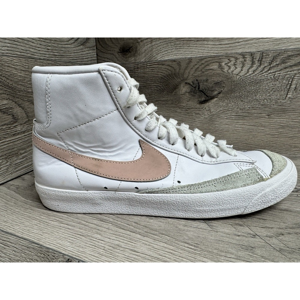 Nike Shoes Womens 8.5 White Blazer Mid 77 Vintage Hi Sneakers Leather CZ1055-118 - Picture 8 of 9
